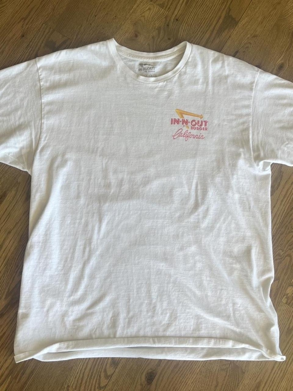 Whitw In-n-Out California Logo Short Sleeve Tshirt XL Unisex Mens
